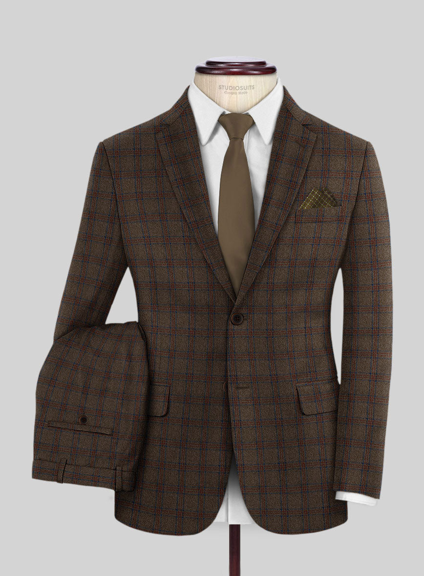Italian Iana Brown Wool Suit - StudioSuits
