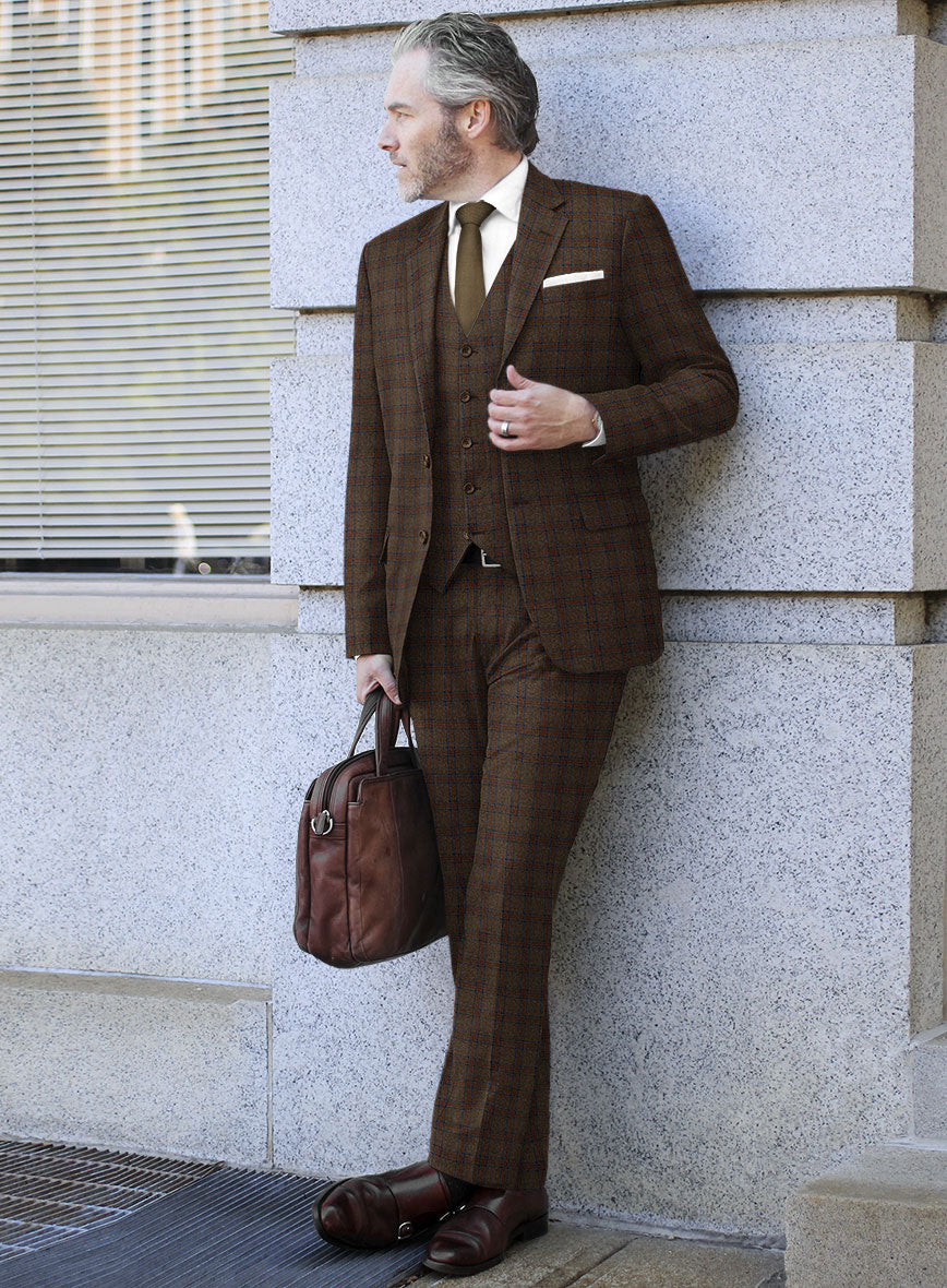 Italian Iana Brown Wool Suit - StudioSuits