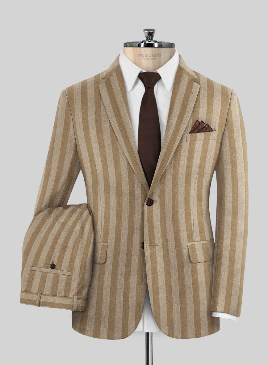 Italian Ildefo Brown Wool Suit - StudioSuits