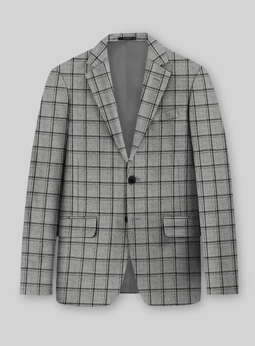 Italian Ironclad Check Tweed Jacket - StudioSuits