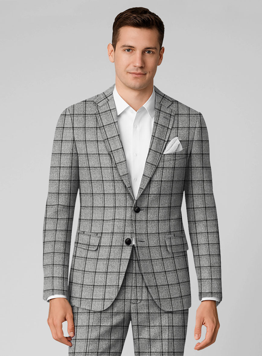 Italian Ironclad Check Tweed Jacket - StudioSuits