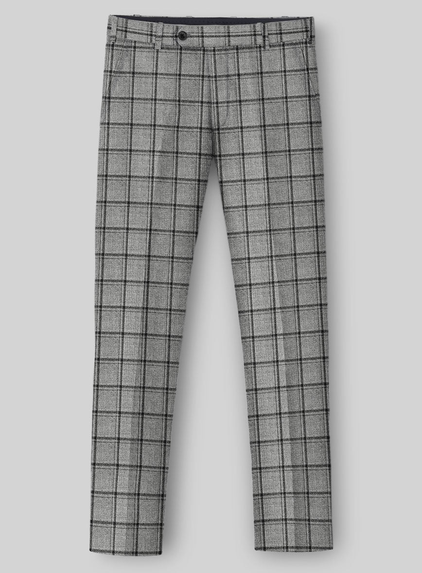 Italian Ironclad Check Tweed Pants - StudioSuits