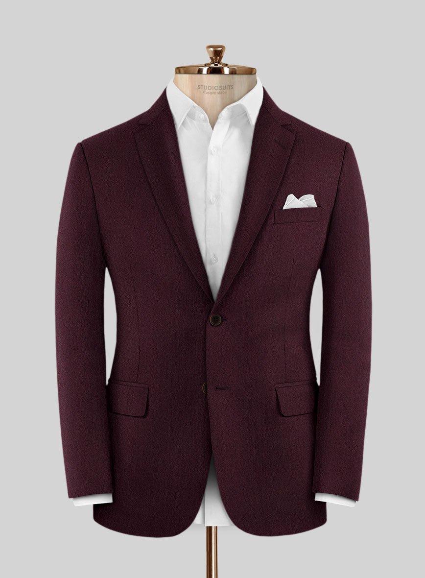 Italian Isandi Sangria Wool Jacket - StudioSuits