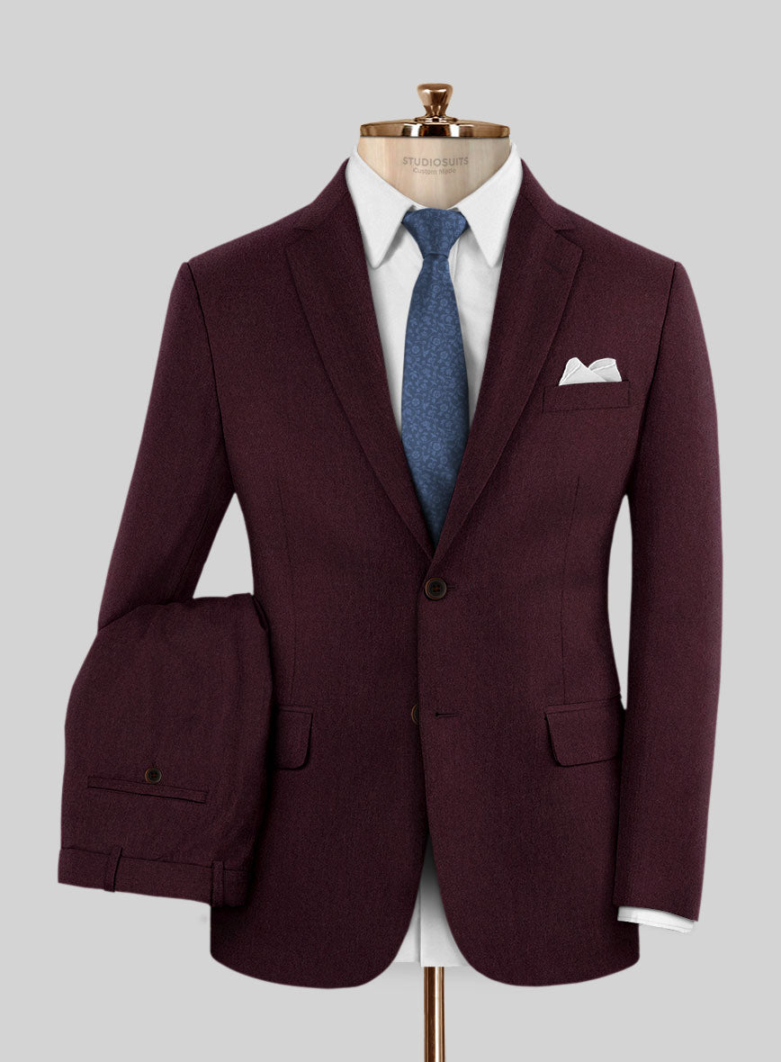 Italian Isandi Sangria Wool Suit - StudioSuits