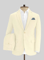 Italian Ivory Cotton Stretch Suit - StudioSuits