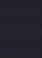 Italian Jague Blue Pinstripe Flannel Jacket - StudioSuits