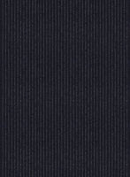 Italian Jague Blue Pinstripe Flannel Jacket - StudioSuits