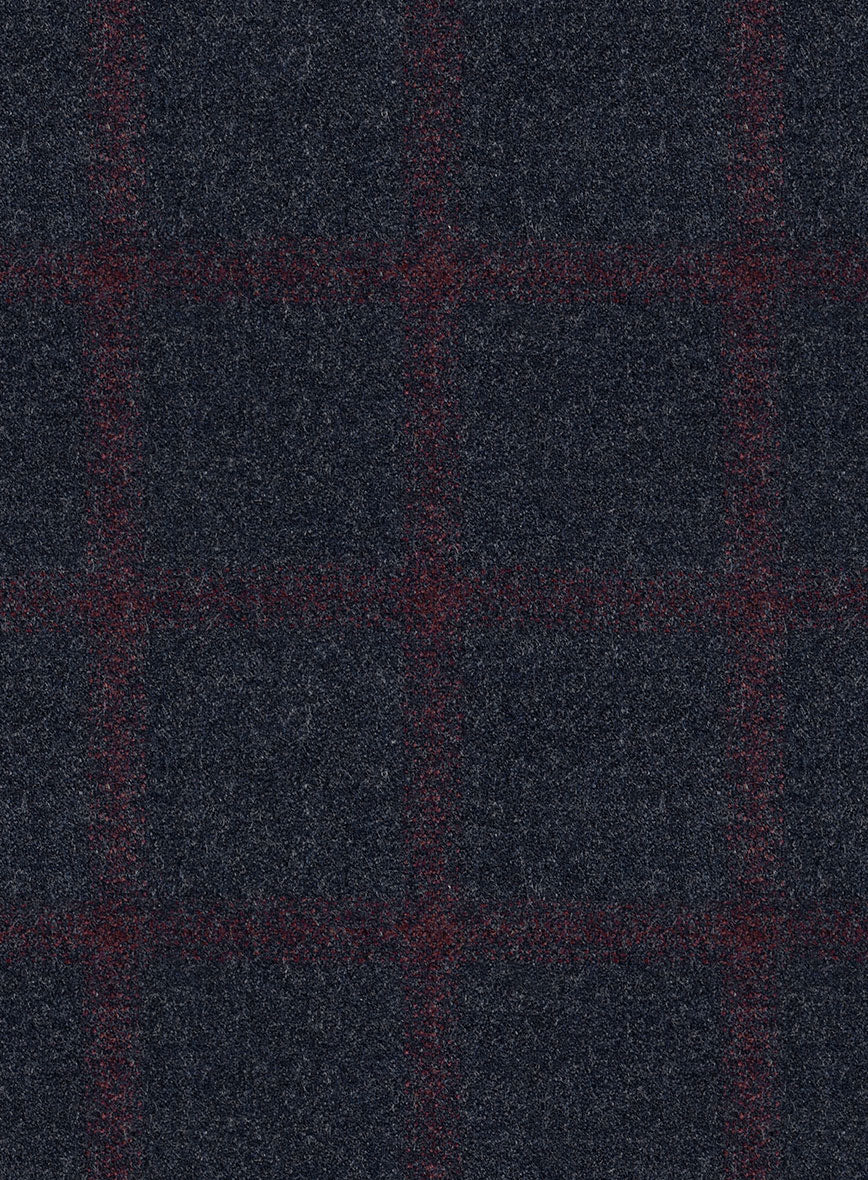 Italian Jamen Blue Checks Flannel Jacket - StudioSuits