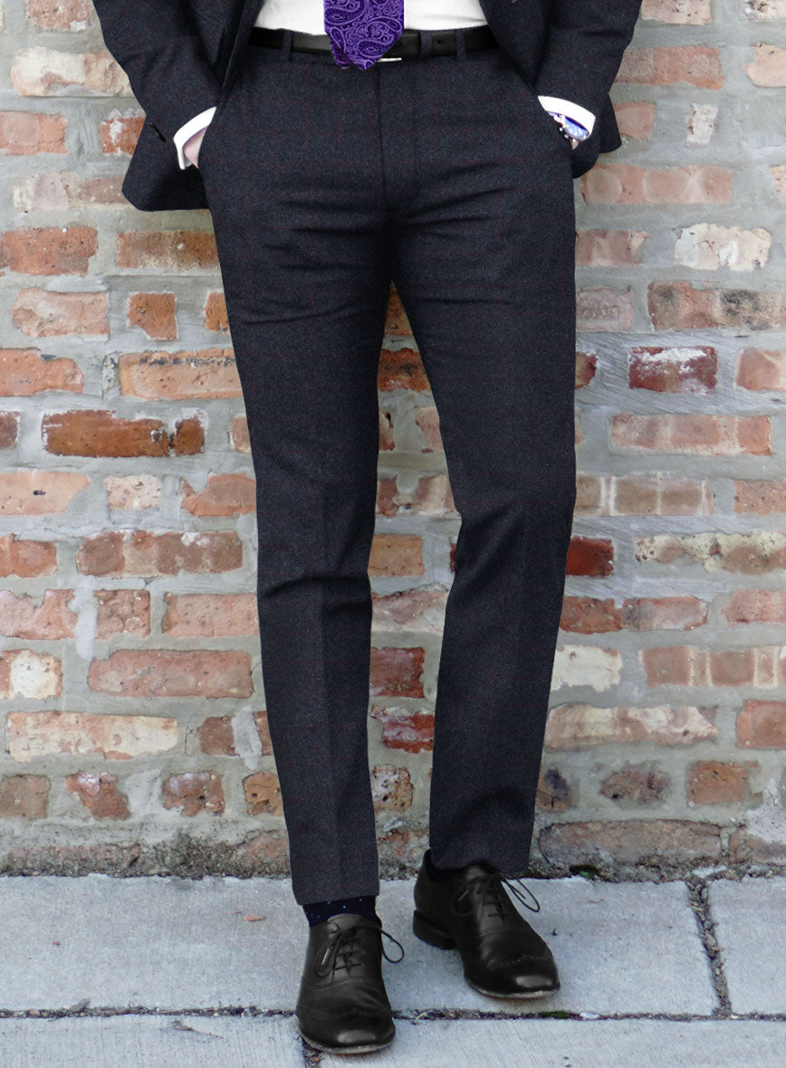 Italian Jamen Blue Checks Flannel Suit - StudioSuits