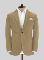 Italian Khaki Cotton Stretch Jacket - StudioSuits