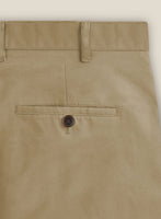 Italian Khaki Cotton Stretch Shorts - StudioSuits