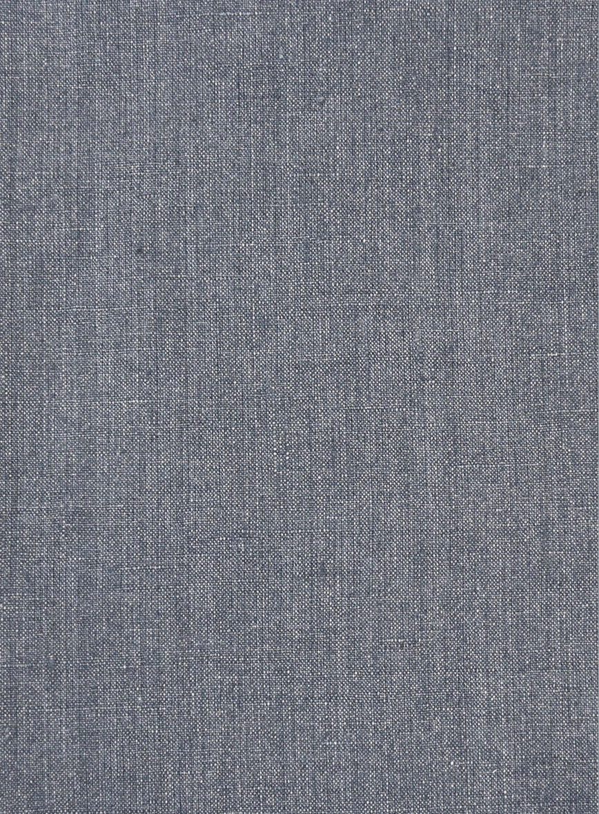 Italian Khyber Gray Blue Linen Jacket - StudioSuits
