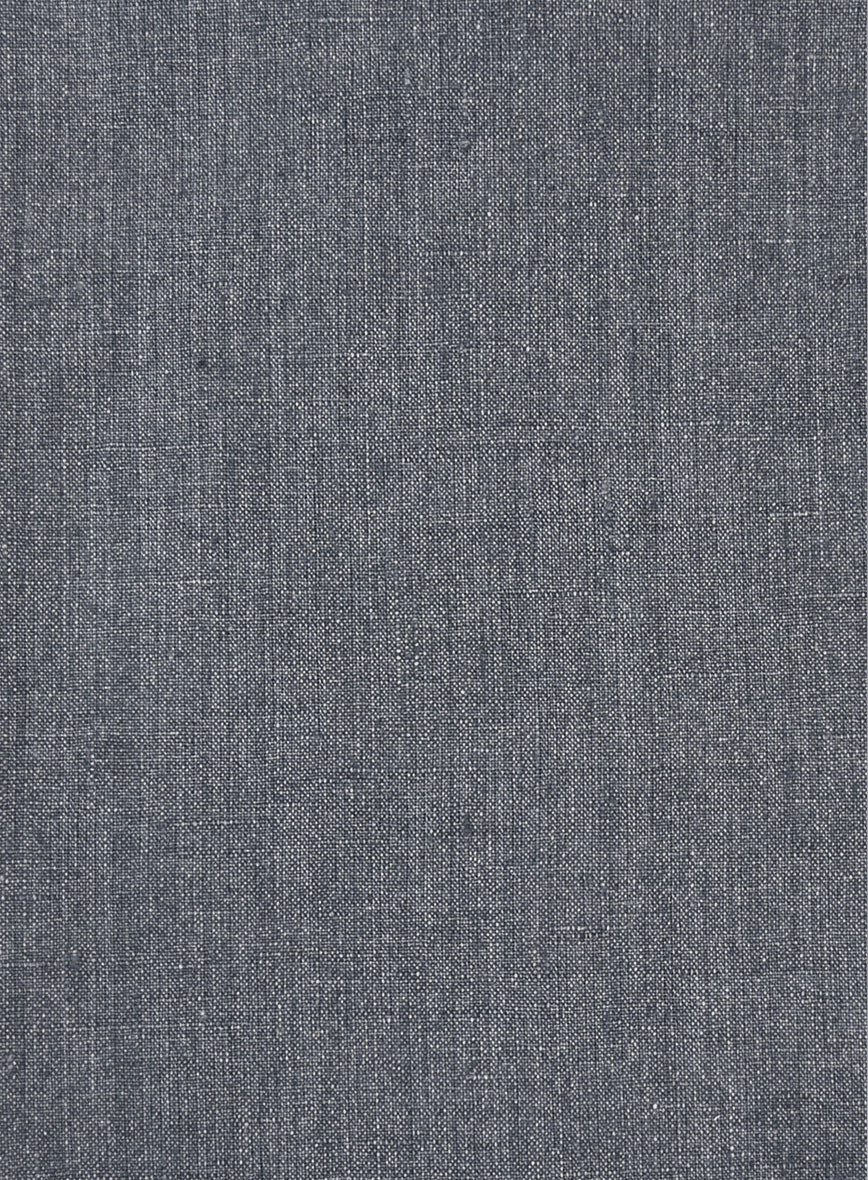 Italian Khyber Gray Blue Linen Jacket - StudioSuits
