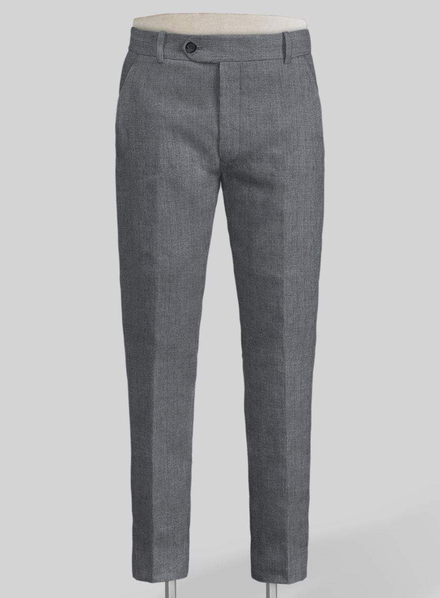 Italian Khyber Gray Blue Linen Suit - StudioSuits