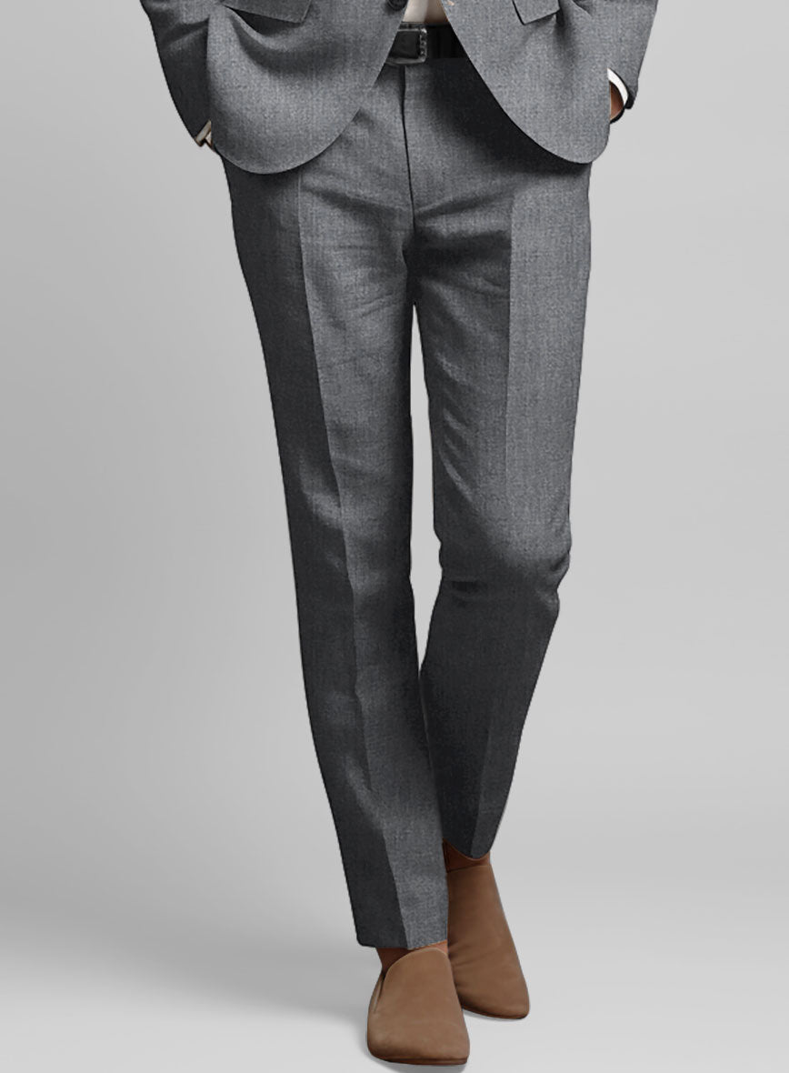 Italian Khyber Gray Blue Linen Suit - StudioSuits