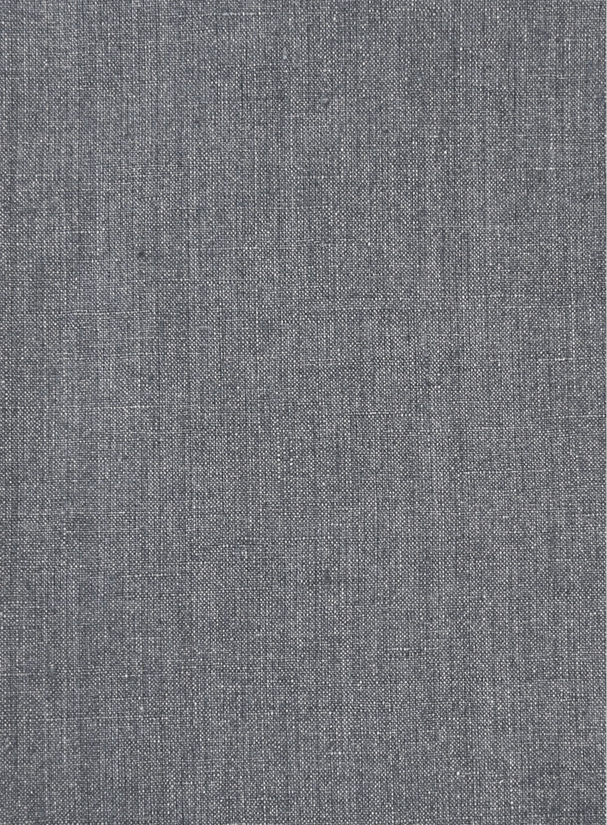 Italian Khyber Gray Blue Linen Suit - StudioSuits