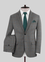 Italian Lark Gray Checks Flannel Suit - StudioSuits