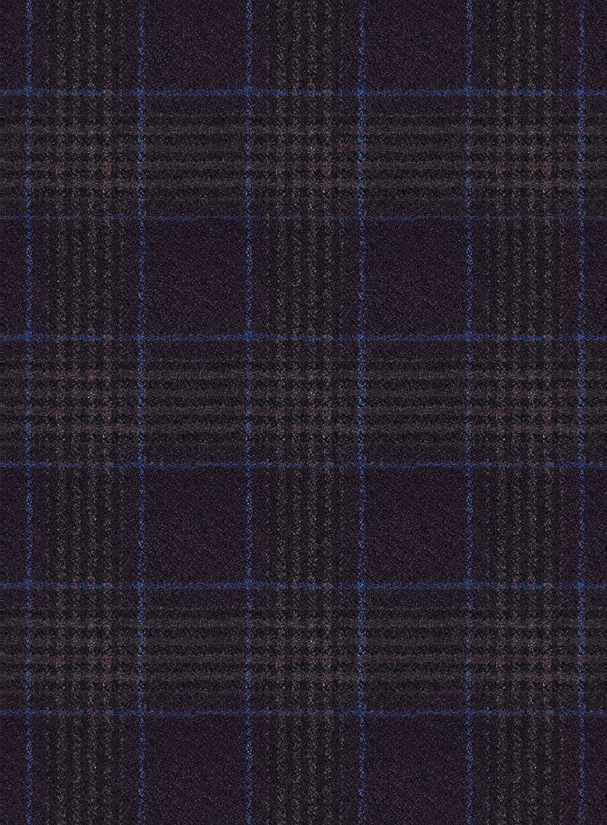 Italian Lark Purple Checks Flannel Pants - StudioSuits