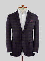 Italian Lark Purple Checks Flannel Suit - StudioSuits