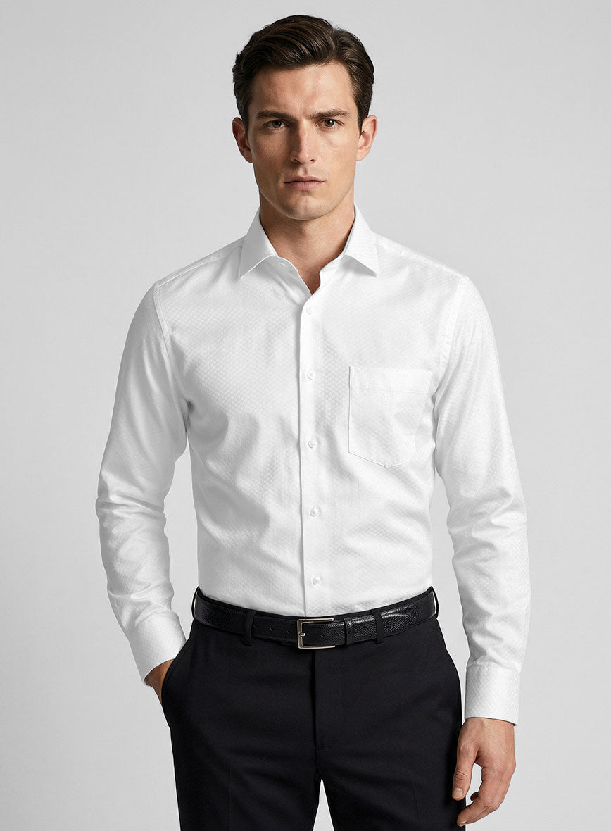 Italian Lattice Dobby Shirt - StudioSuits
