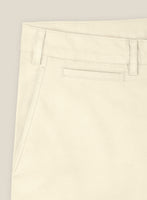 Italian Light Beige Cotton Stretch Shorts - StudioSuits