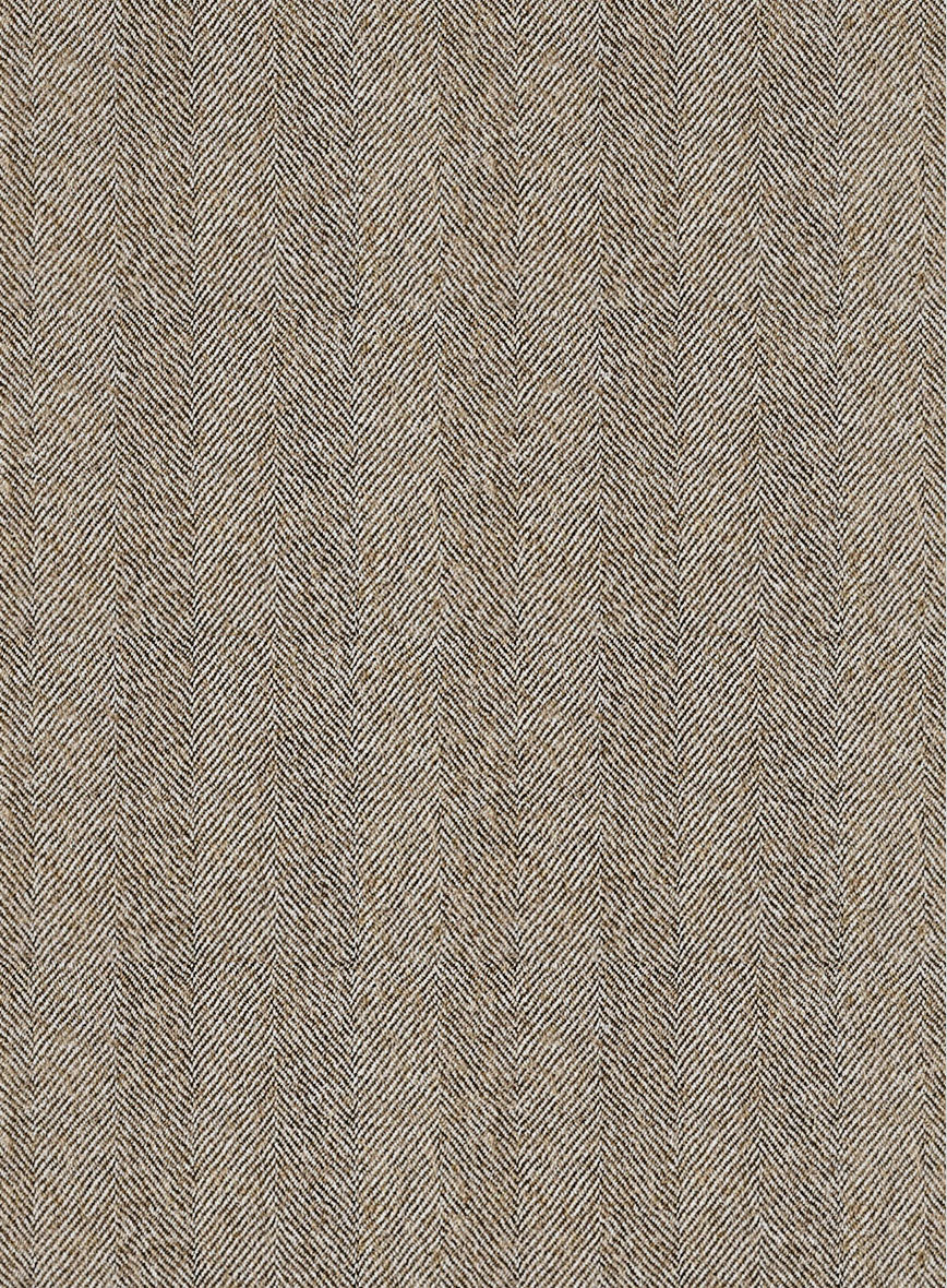Italian Light Brown Herringbone Flannel Jacket - StudioSuits