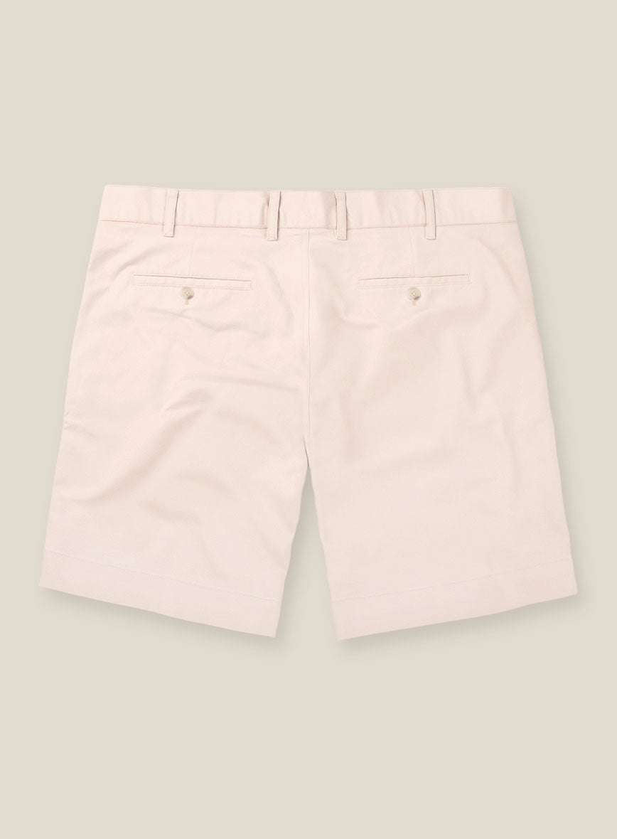 Italian Light Pink Cotton Stretch Shorts - StudioSuits