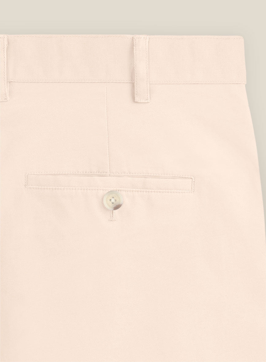 Italian Light Pink Cotton Stretch Shorts - StudioSuits