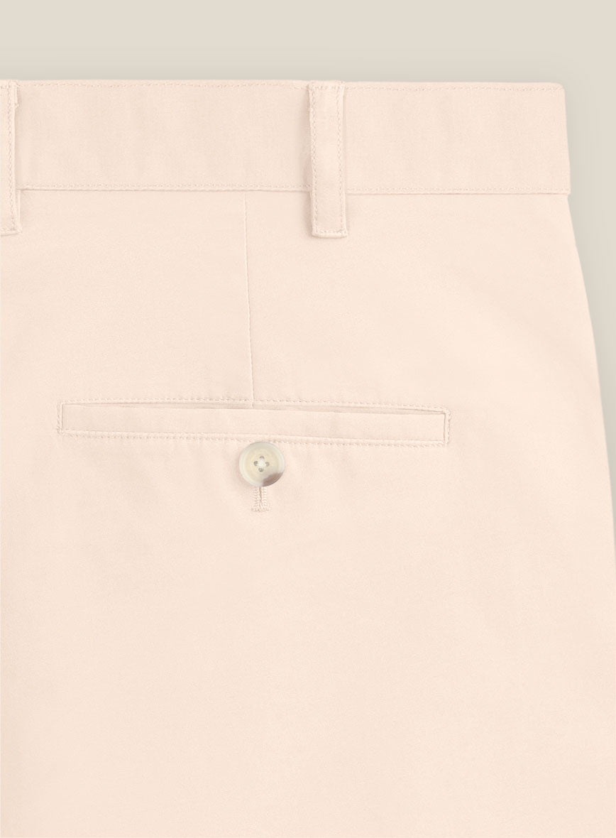 Italian Light Pink Cotton Stretch Shorts - StudioSuits