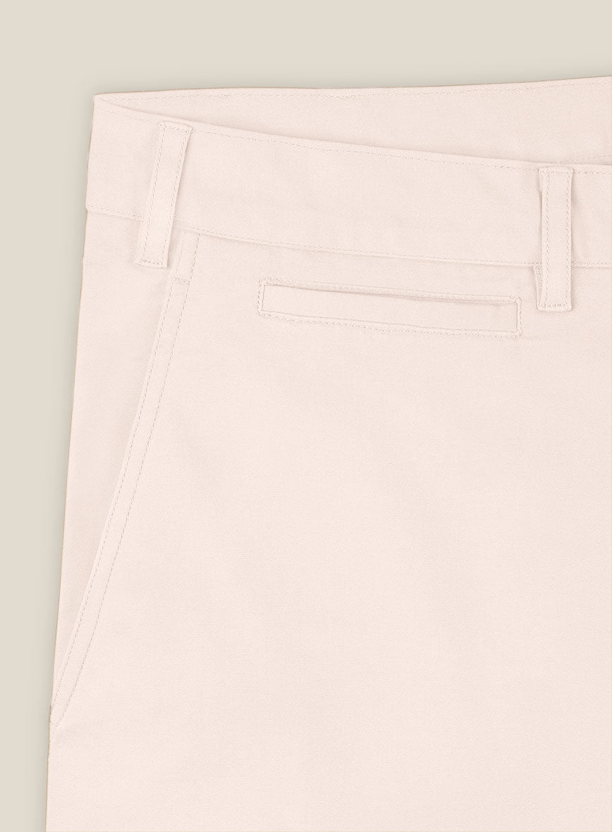 Italian Light Pink Cotton Stretch Shorts - StudioSuits