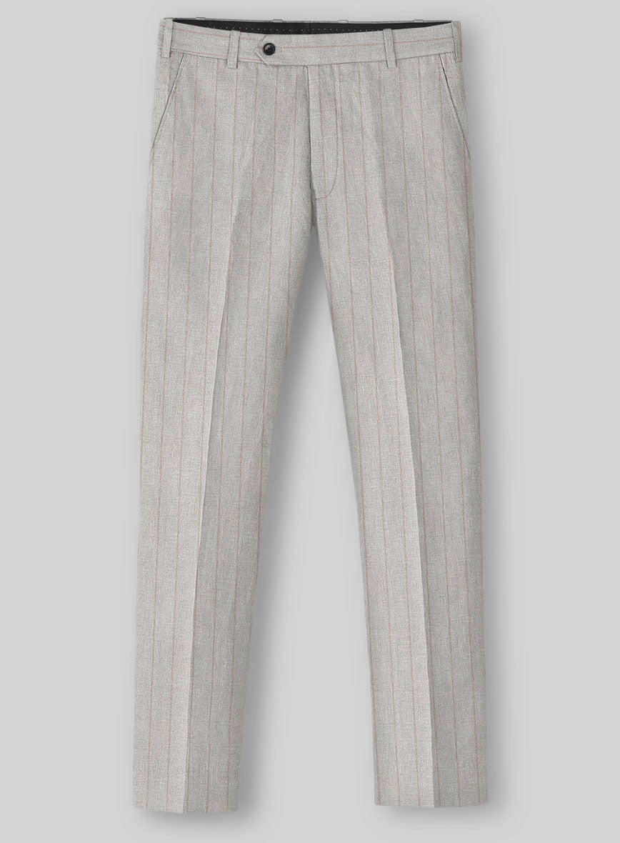 Italian Linen Ashara Stripe Pants - StudioSuits