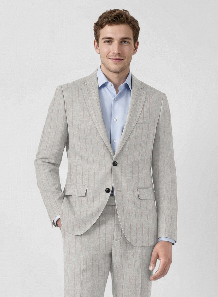 Italian Linen Ashara Stripe Jacket - StudioSuits