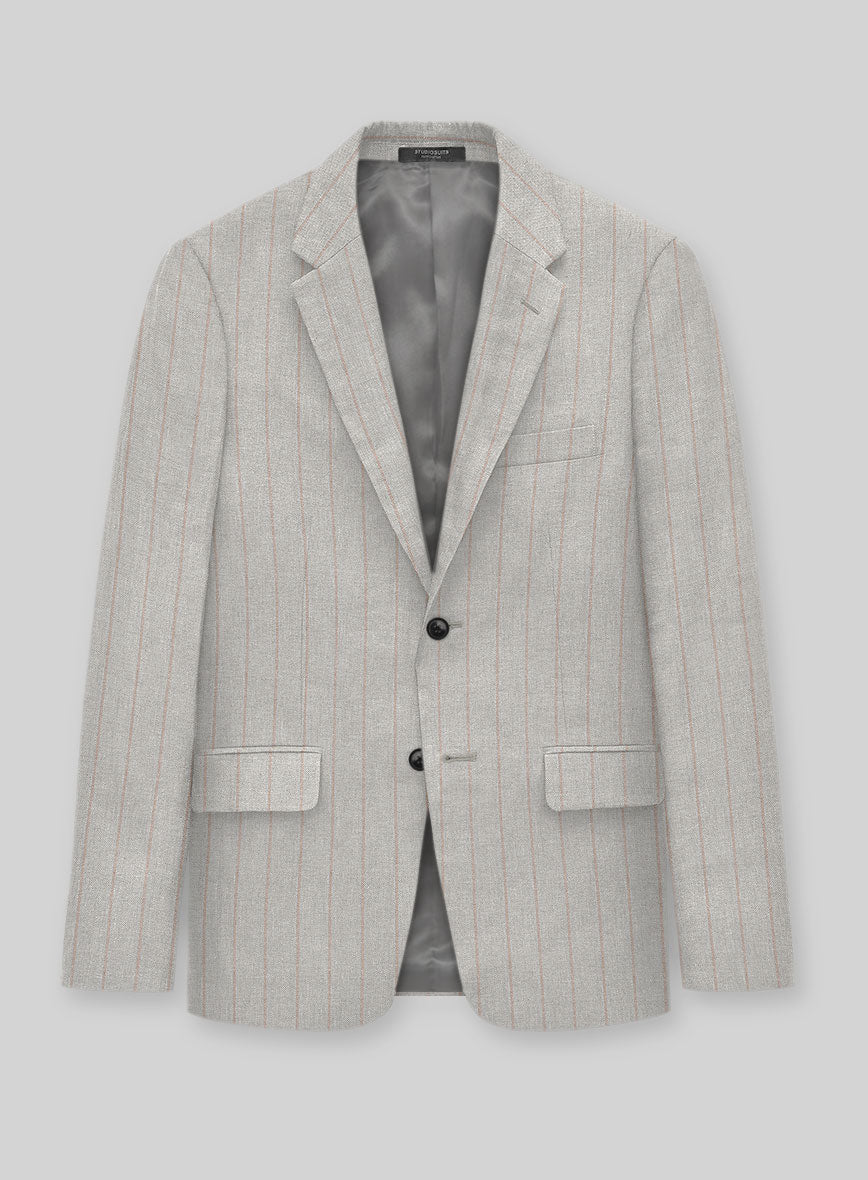 Italian Linen Ashara Stripe Jacket - StudioSuits