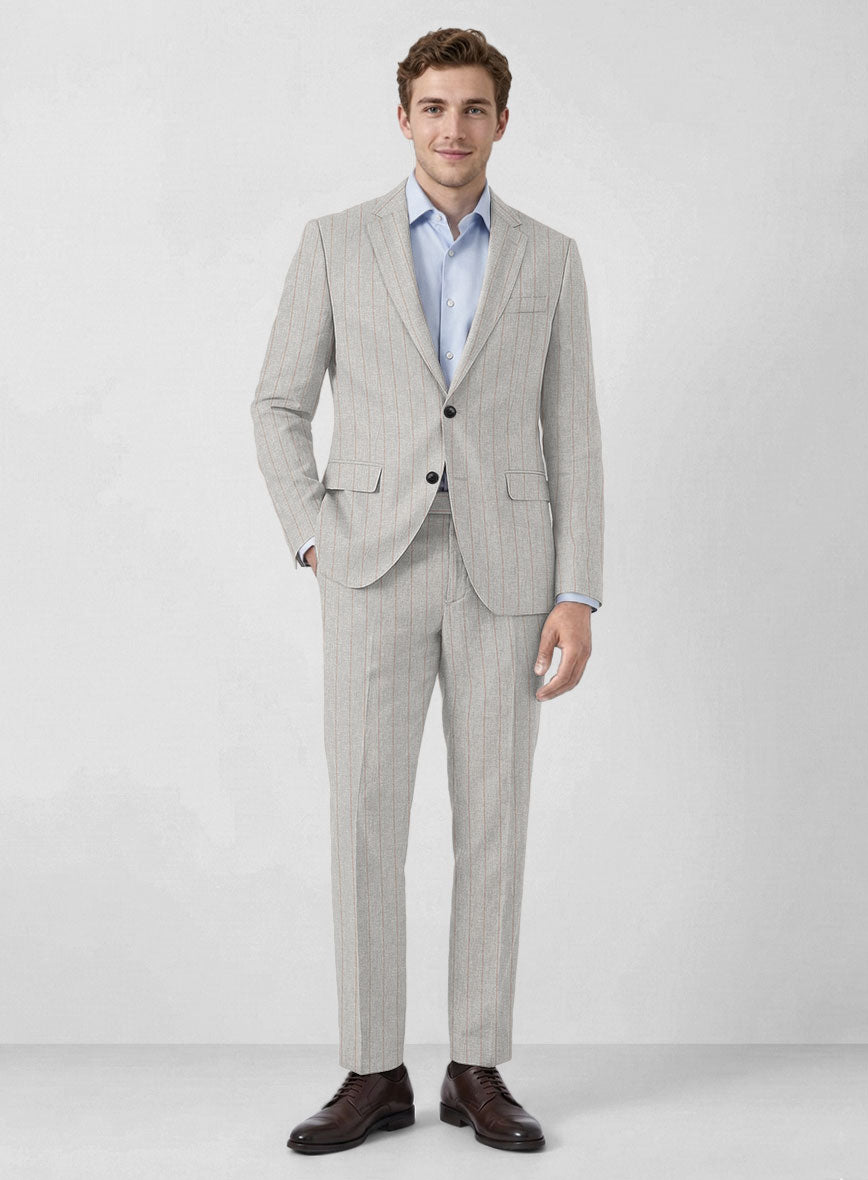 Italian Linen Ashara Stripe Suit - StudioSuits
