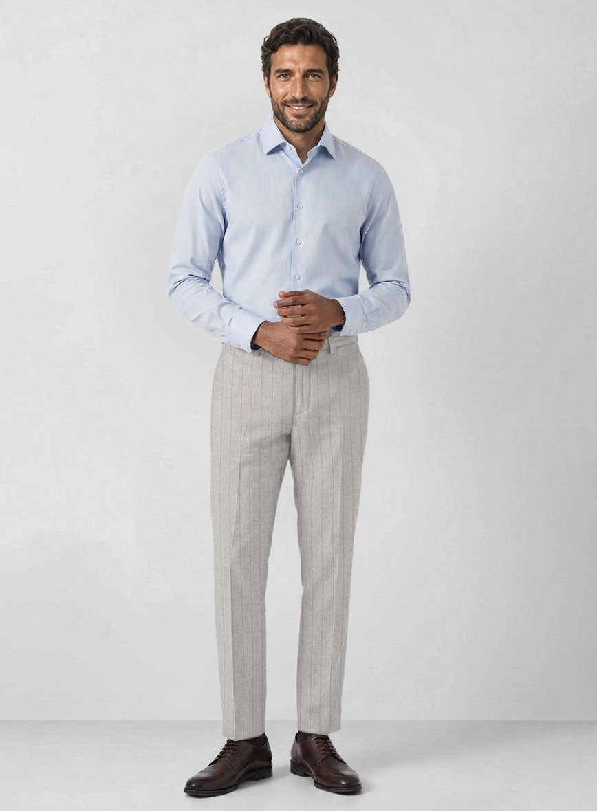 Italian Linen Ashara Stripe Pants - StudioSuits