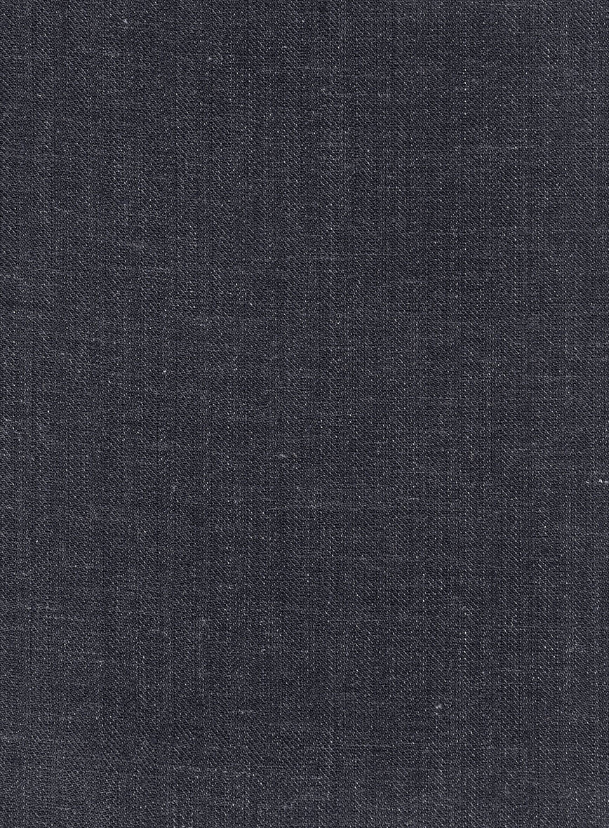 Italian Linen Blucratto Herringbone Suit - StudioSuits
