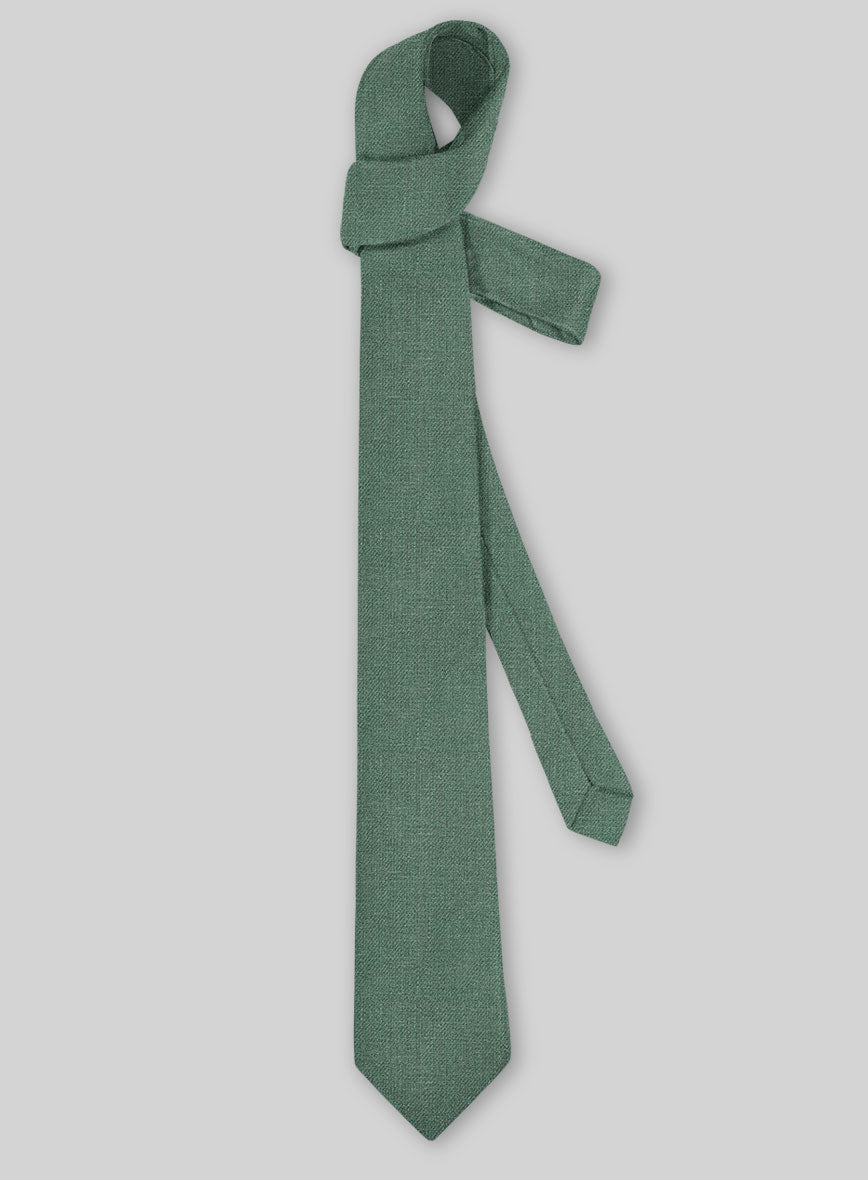 Italian Linen Tie - Brandy Green - StudioSuits