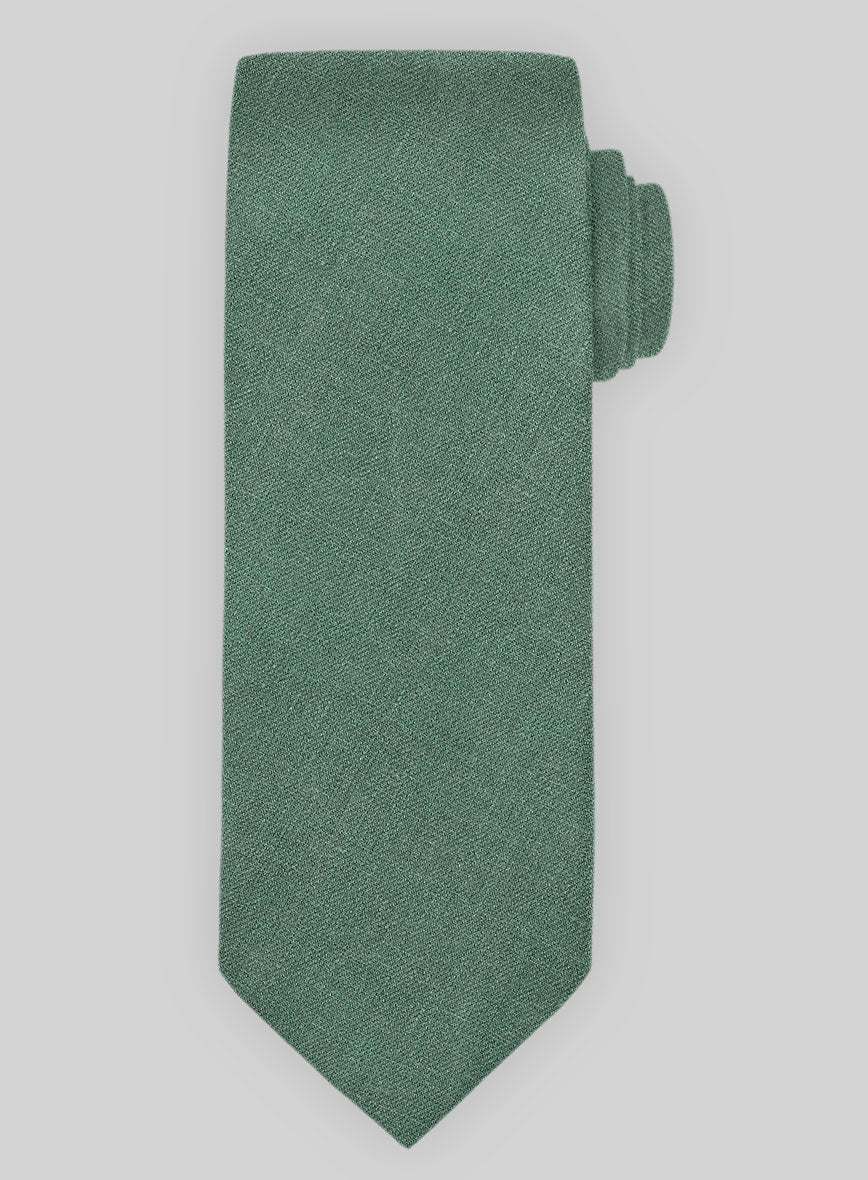 Italian Linen Tie - Brandy Green - StudioSuits