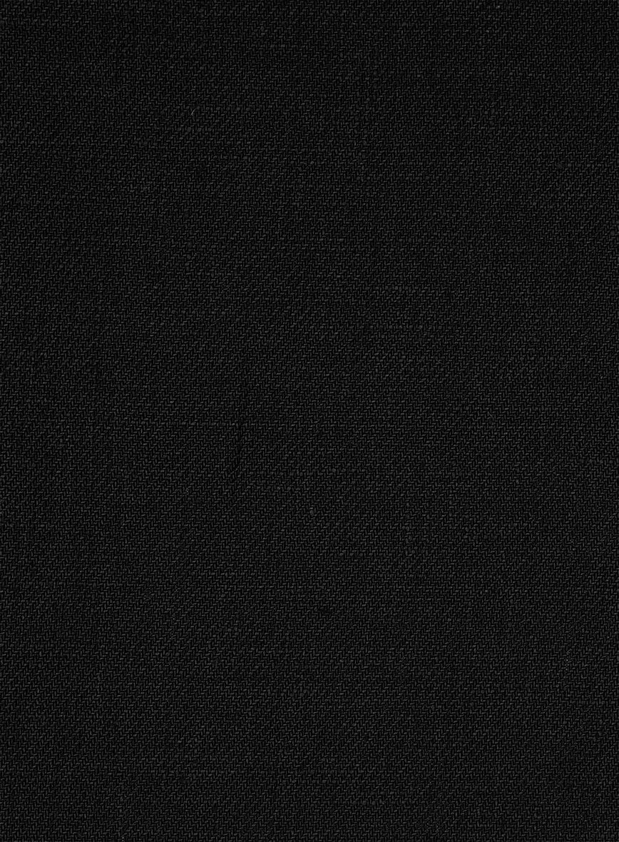 Italian Linen Cavalry Black Jacket - StudioSuits