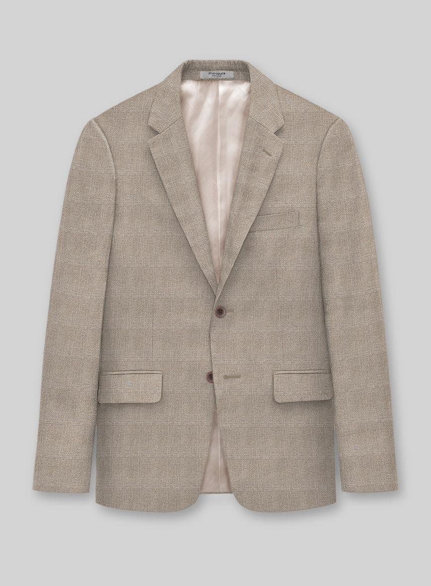 Italian Linen Vittorio Check Jacket - StudioSuits