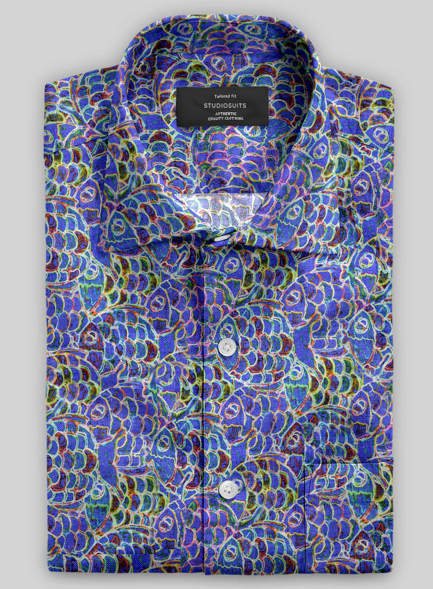 Italian Linen Damaxo Shirt - StudioSuits