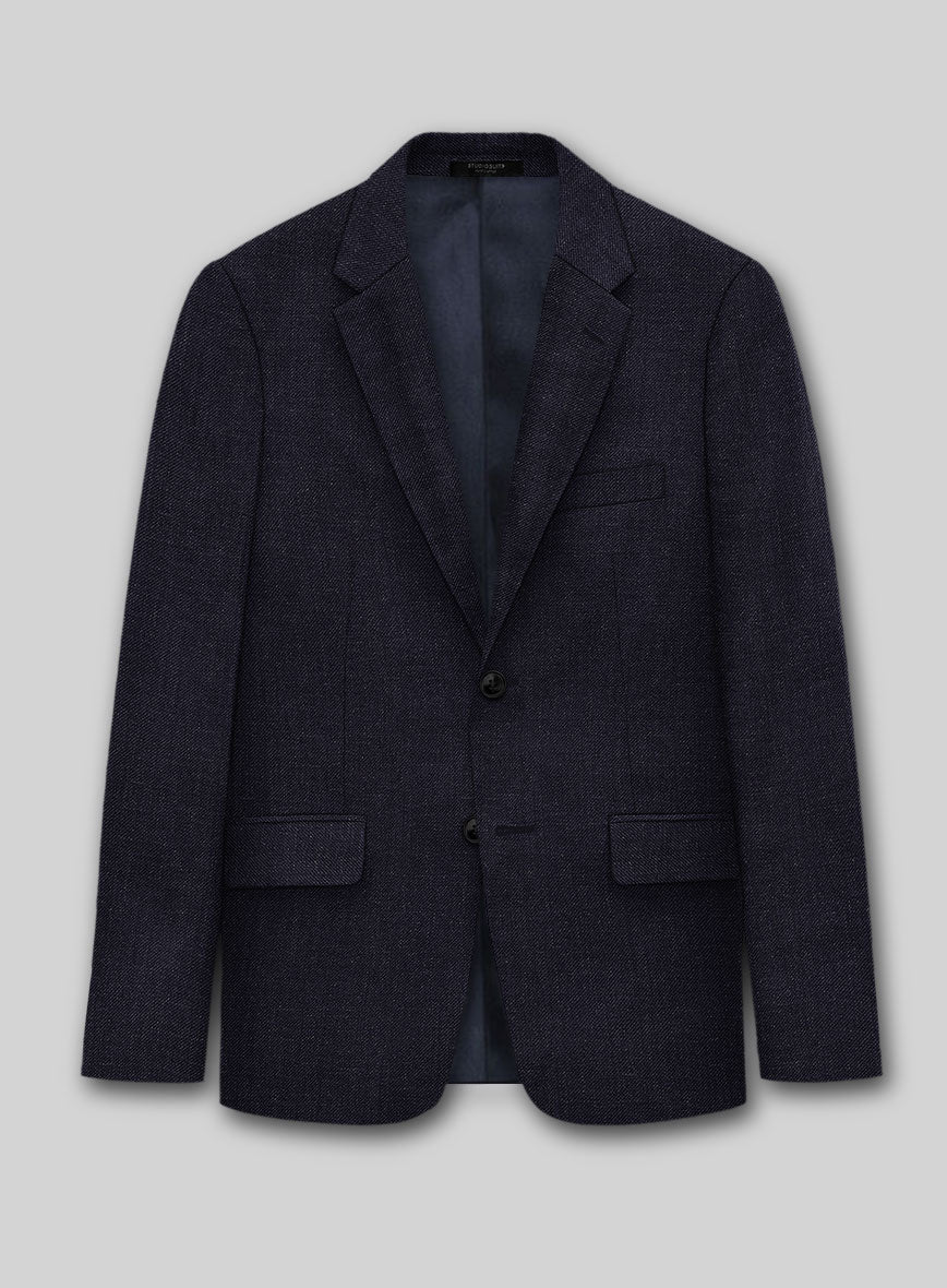 Italian Linen Deep Navy Jacket - StudioSuits