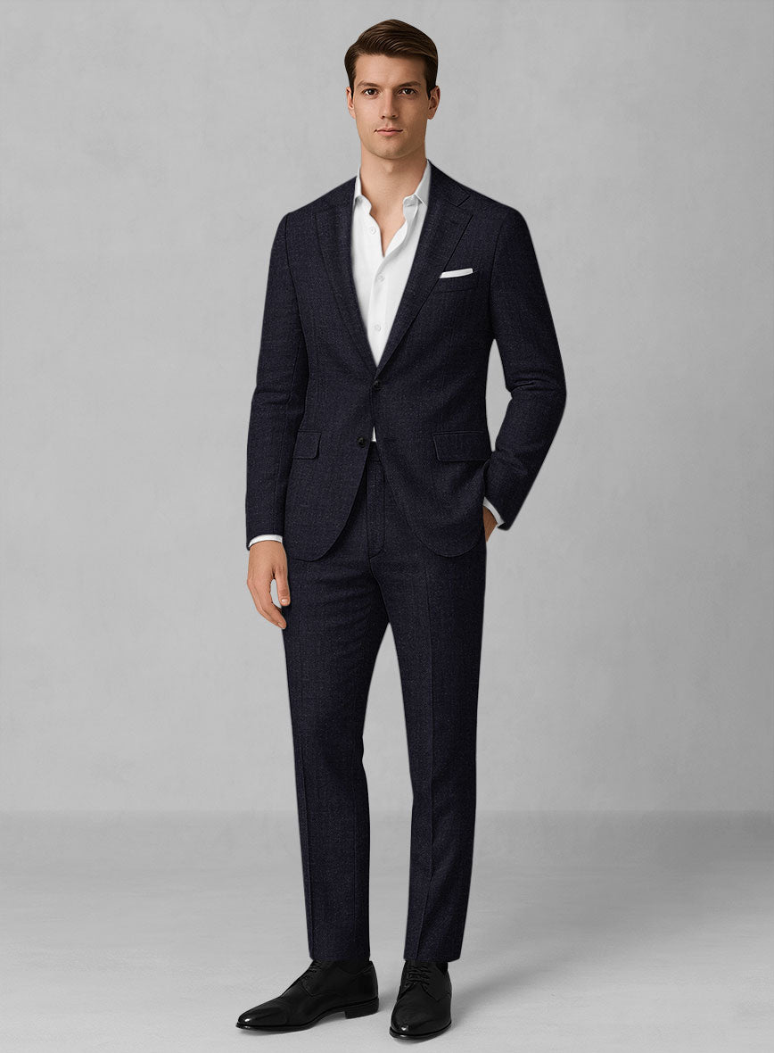 Italian Linen Deep Navy Suit - StudioSuits