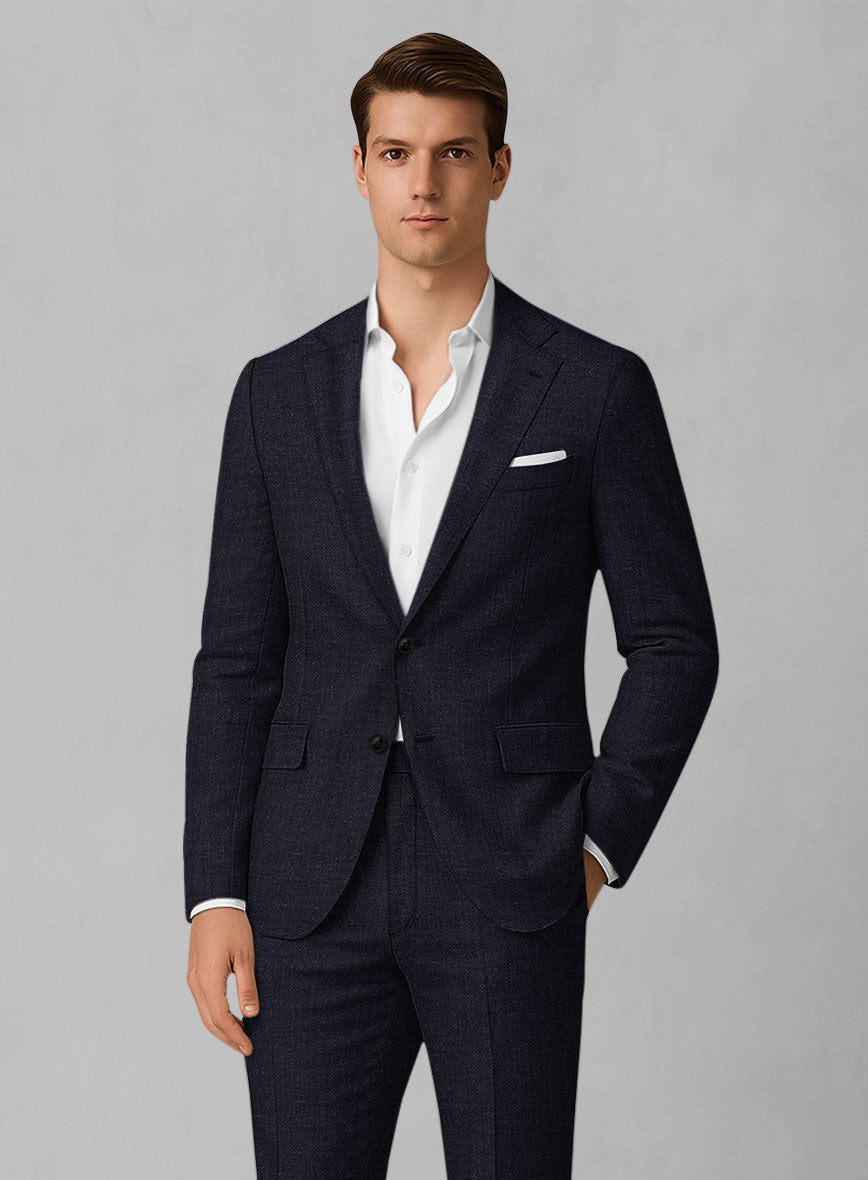 Italian Linen Deep Navy Suit - StudioSuits