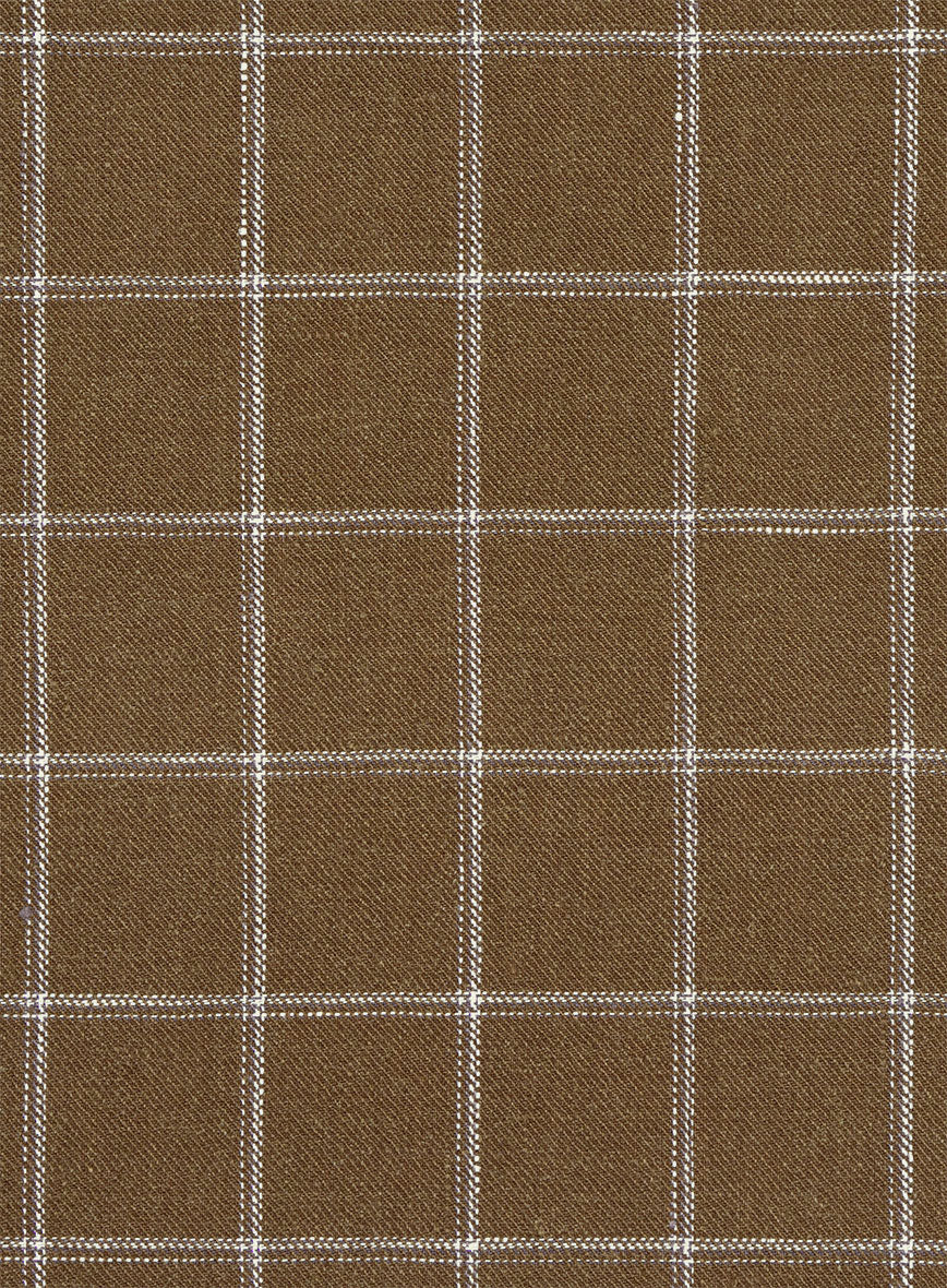 Italian Linen Erar Checks Pants - StudioSuits