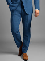 Italian Linen French Blue Suit - StudioSuits