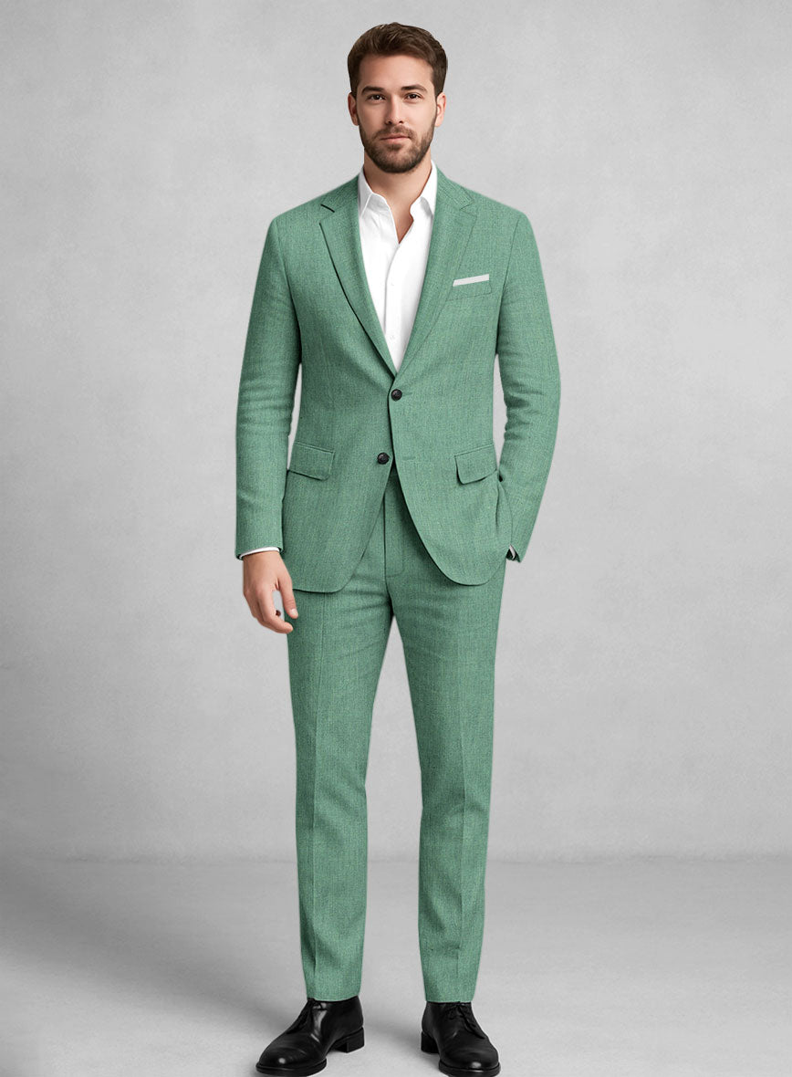 Italian Linen Fern Green Suit - StudioSuits