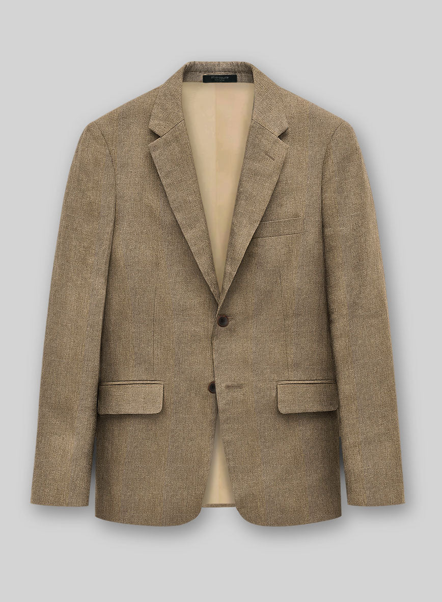 Italian Linen Irish Brown Jacket - StudioSuits