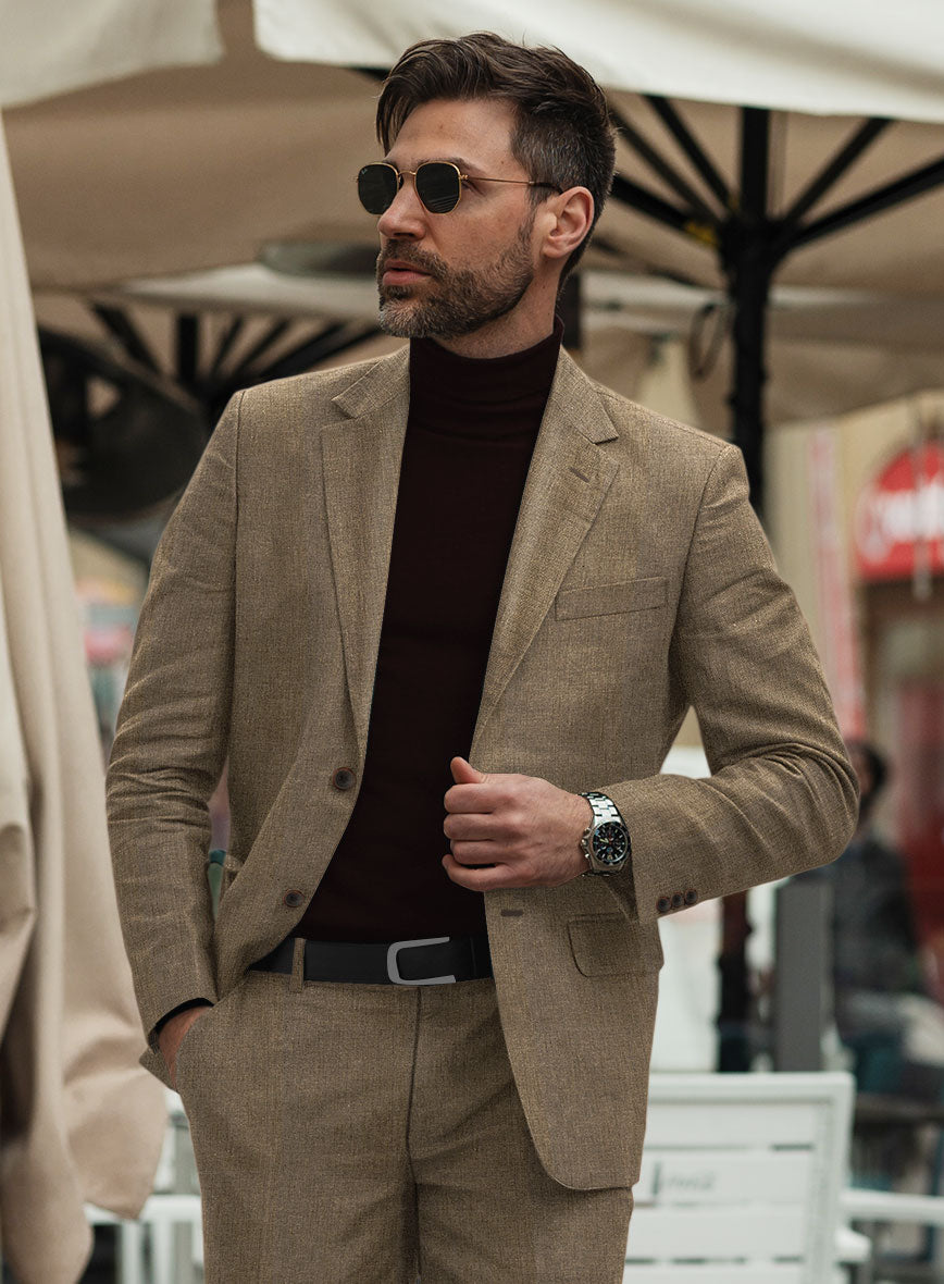 Italian Linen Irish Brown Jacket - StudioSuits