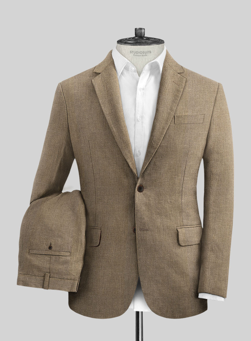 Italian Linen Irish Brown Suit - StudioSuits